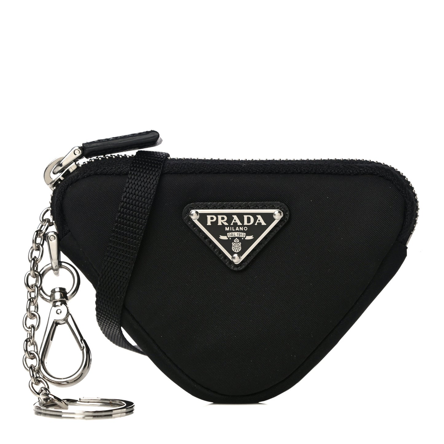 Tessuto Nylon Saffiano Triangle Cargo Pouch Black