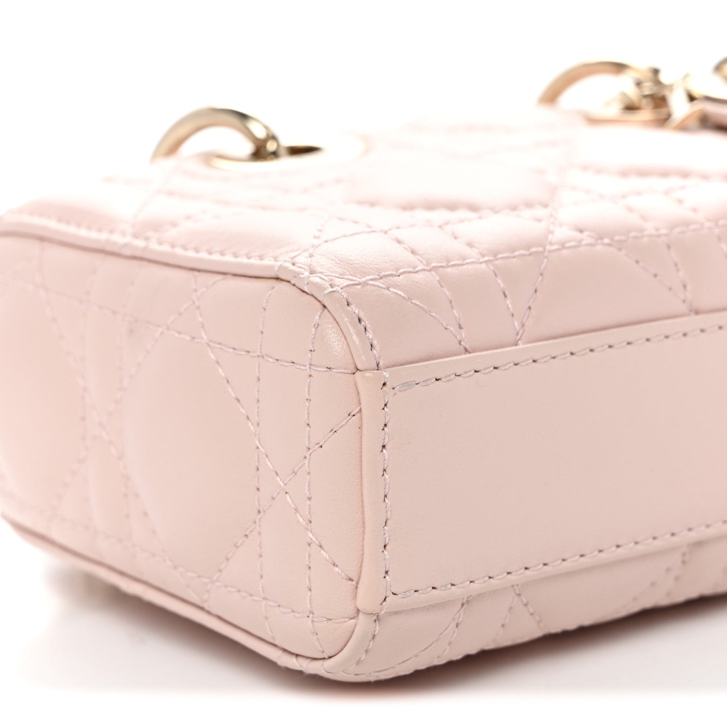 Lambskin Cannage Micro Lady D-Joy Rose Poudre