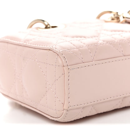 Christian Dior Lambskin Cannage Micro Lady D-Joy Rose Poudre 9 of 10