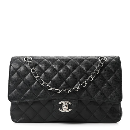 Chanel Caviar Quilted Medium Double Flap Black 1 of 10