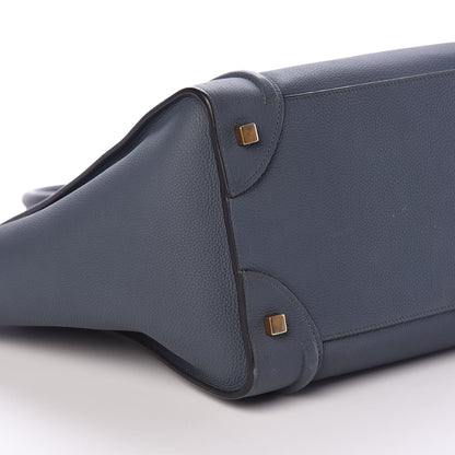 Celine Drummed Calfskin Mini Luggage Slate 8 of 12