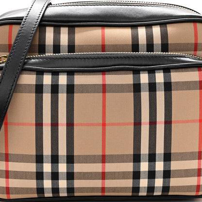Burberry Calfskin Vintage Check Medium Camera Bag Archive Beige 8 of 10