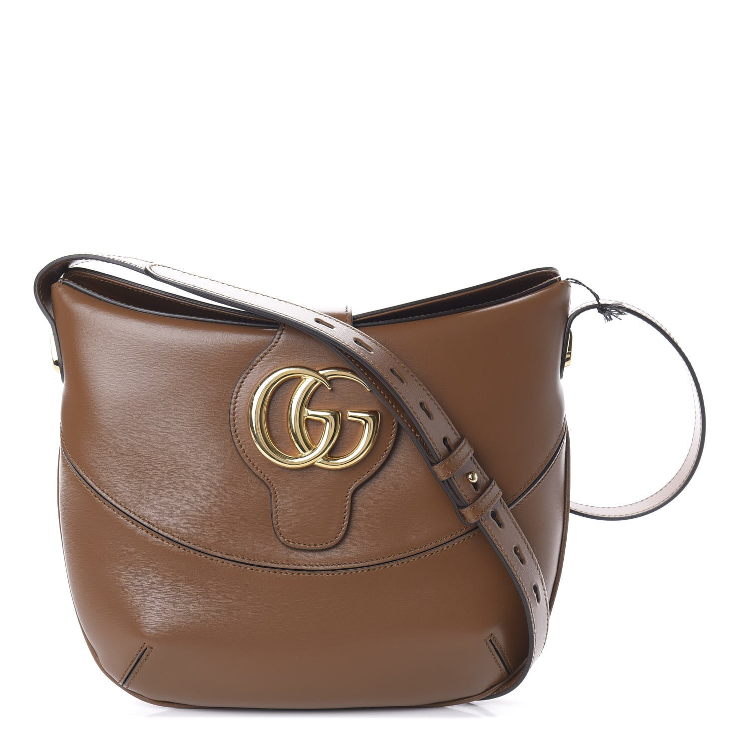 Gucci Boarded Plutone Calfskin Medium Arli Shoulder Bag Nocciola 1 of 9