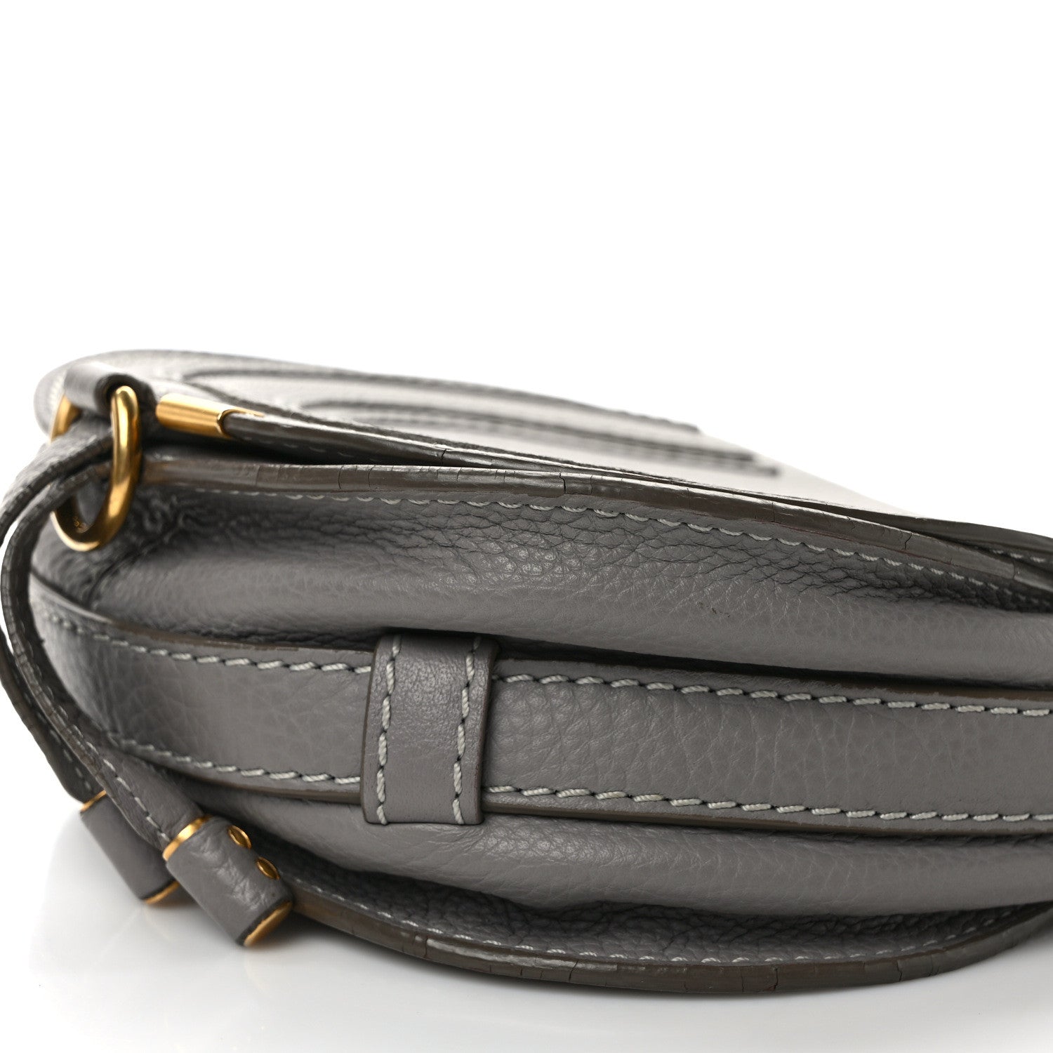 Chloe Calfskin Mini Marcie Round Crossbody Bag Cashmere Grey 11 of 16