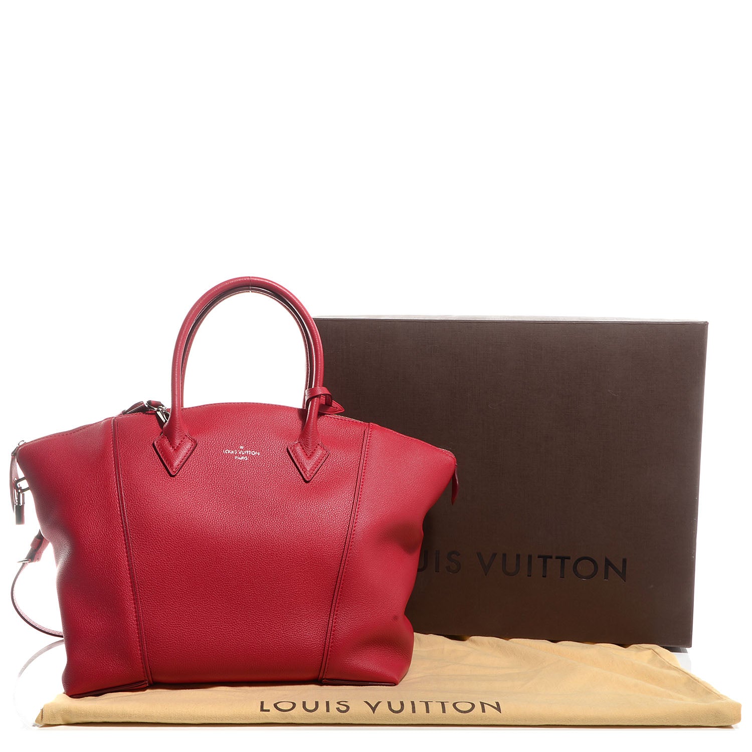 Louis Vuitton Veau Cachemire Soft Lockit MM Framboise 5 of 10