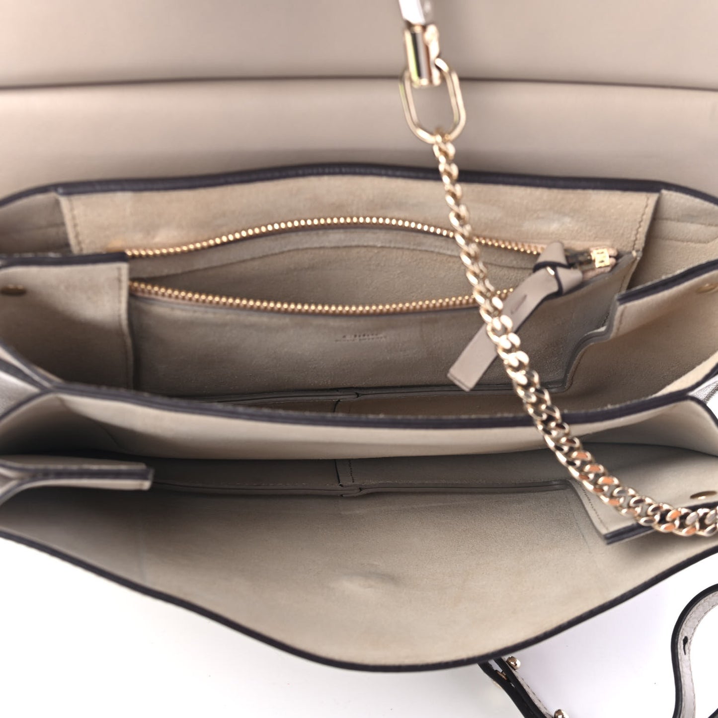 Calfskin Suede Medium Faye Shoulder Bag Motty Grey