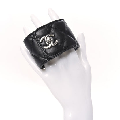 Chanel Lambskin Quilted CC Turnlock Cuff Black 2 of 4