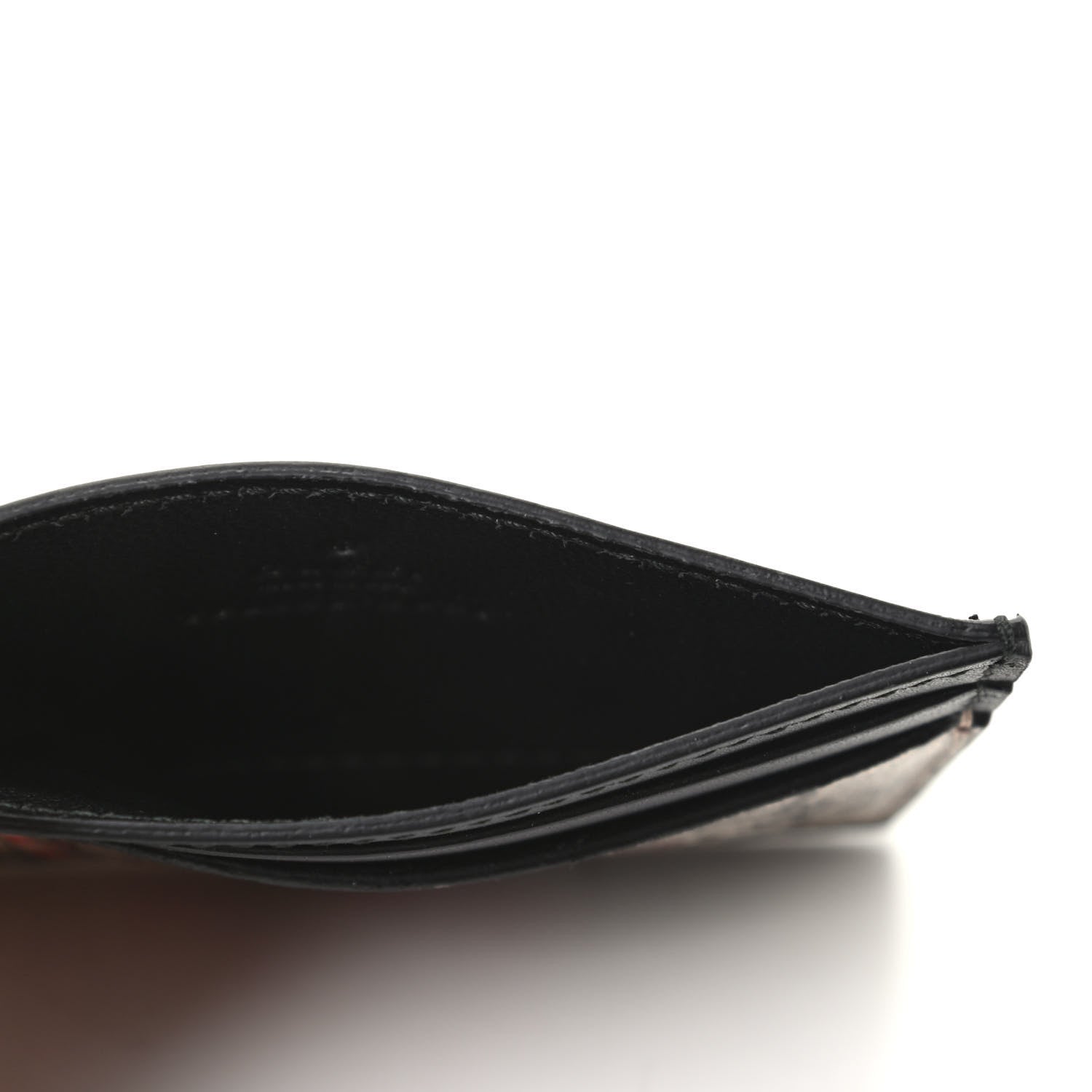 Gucci GG Supreme Monogram Kingsnake Card Holder Beige Black 5 of 7