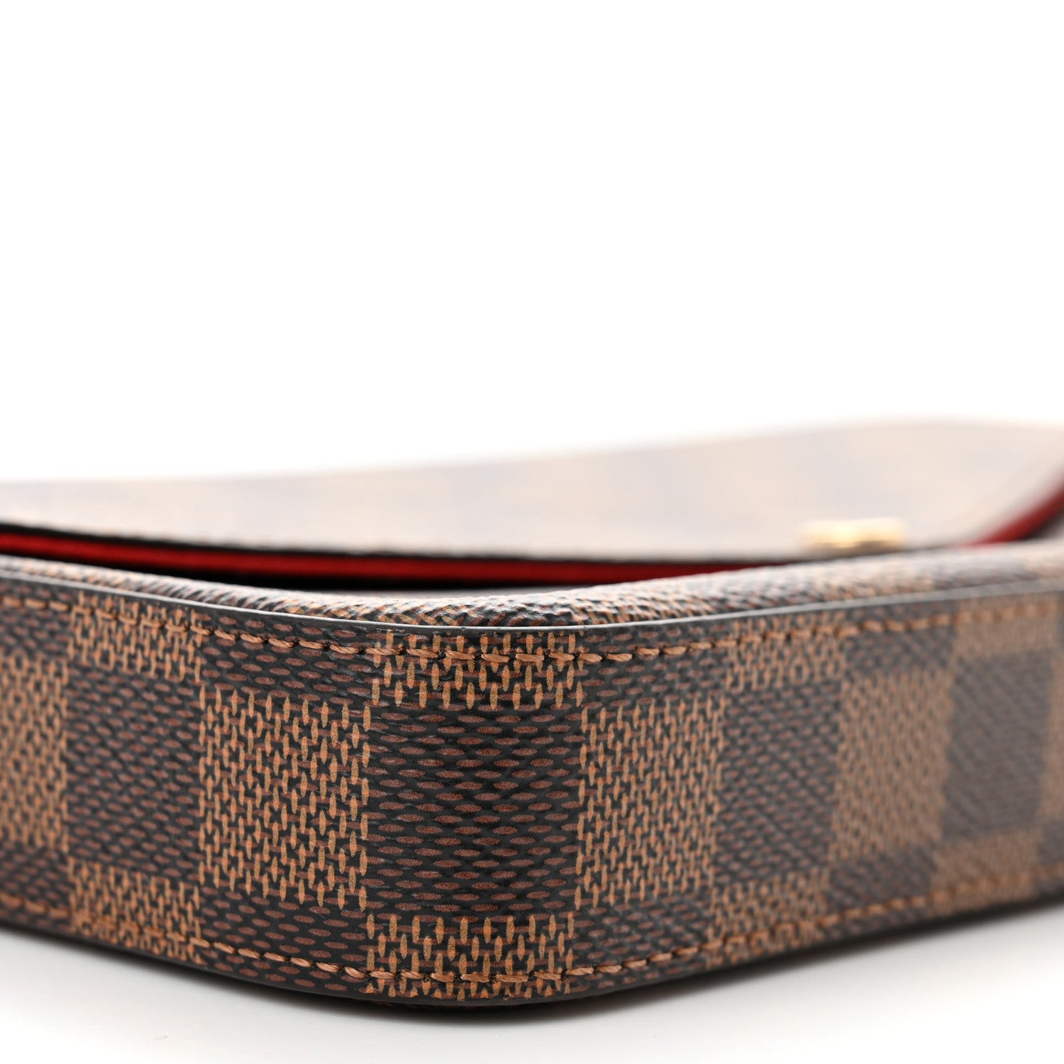 Louis Vuitton Damier Ebene Pochette Felicie Chain Wallet 8 of 10