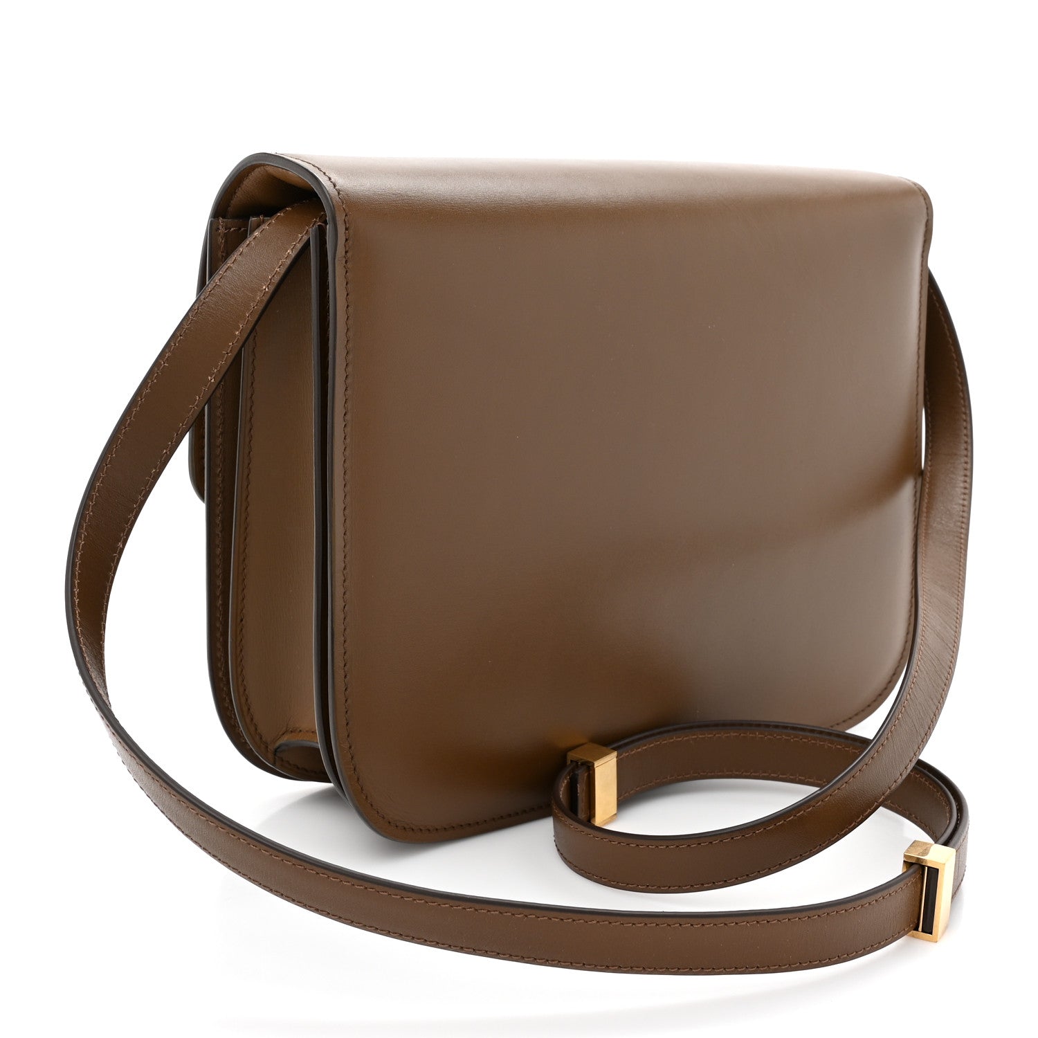 Celine Box Calfskin Medium Classic Box Flap Bag Camel 3 of 14