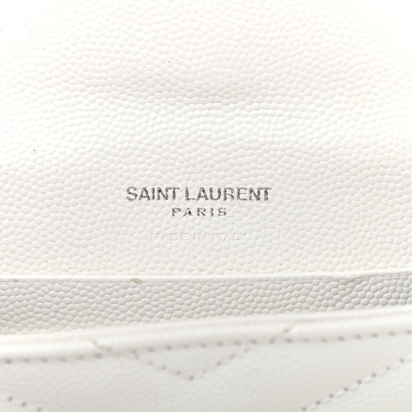 Grain De Poudre Matelasse Chevron Small Monogram Envelope Wallet Crema Soft