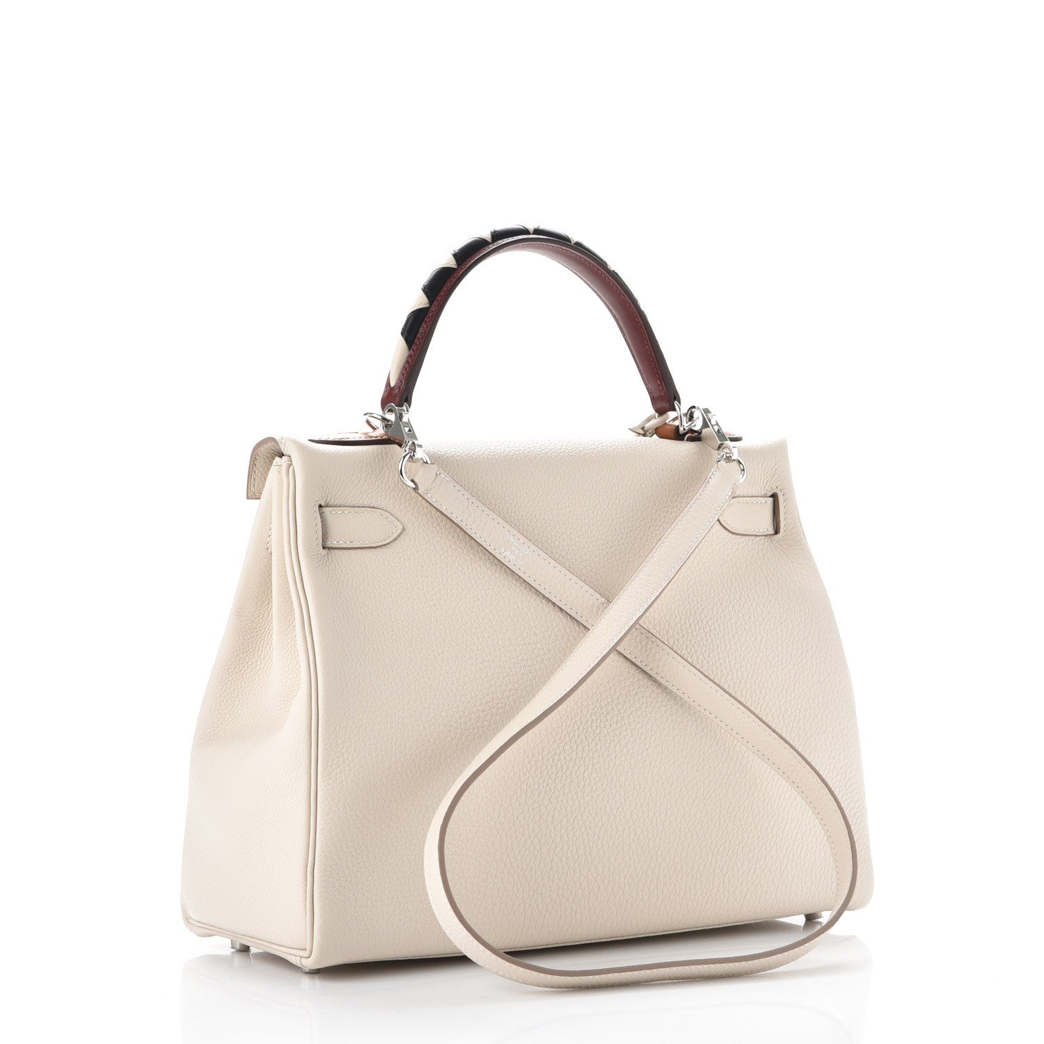 Hermes Togo Au Galop Kelly Retourne 32 Craie Rouge H Fauve Black 4 of 26