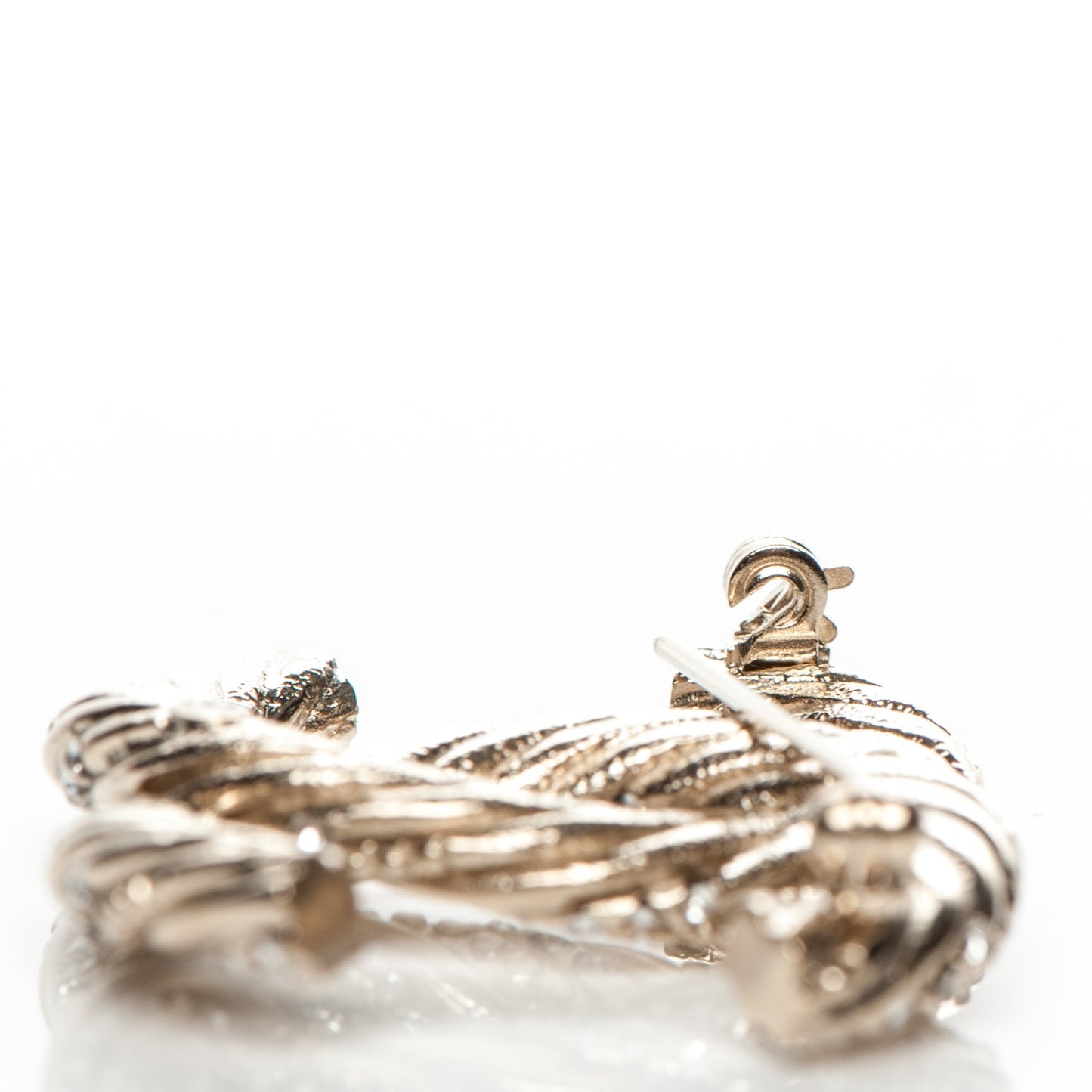 Crystal Twisted CC Brooch Light Gold