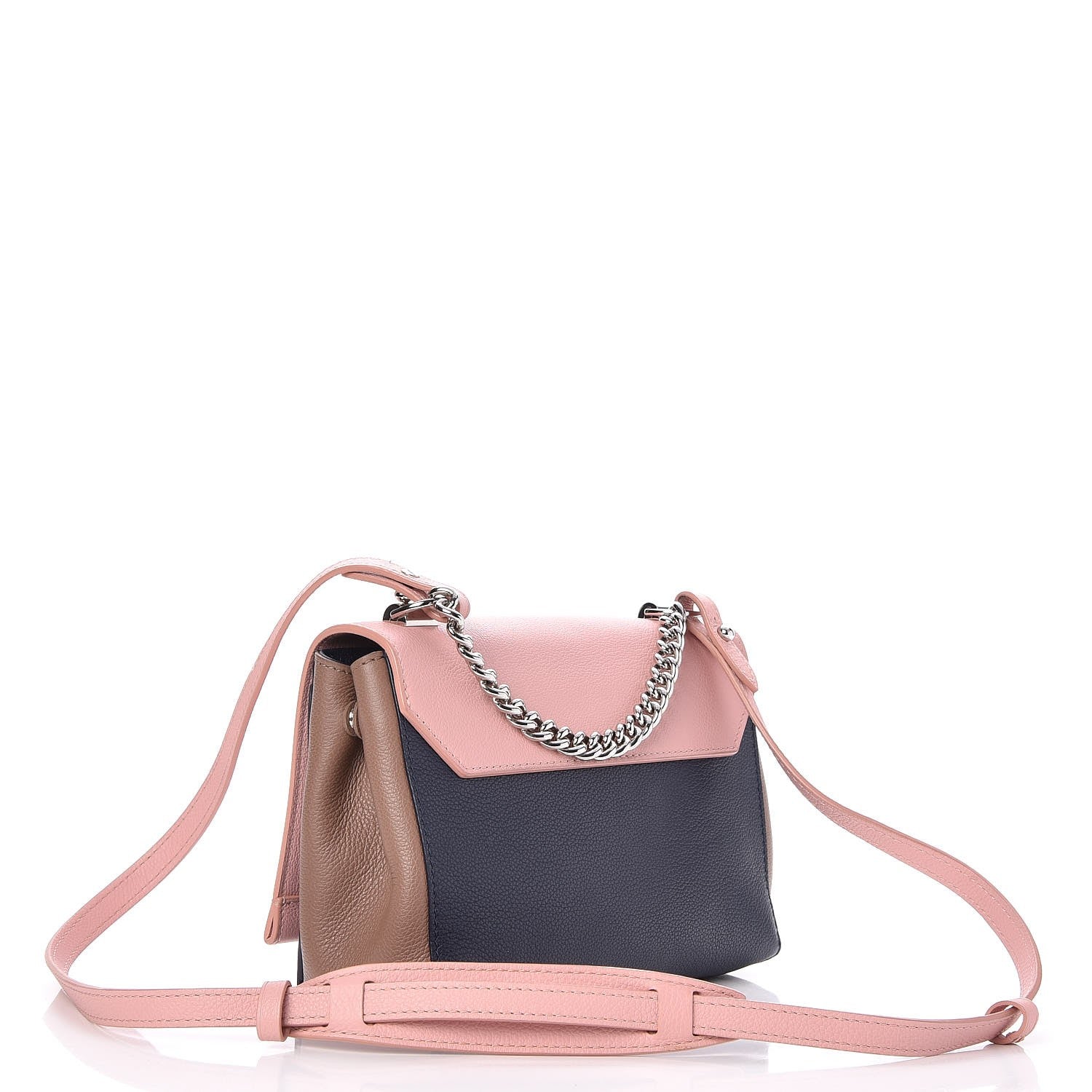 Louis Vuitton Soft Calfskin Lockme II Chain Bag BB Rose Poudre 3 of 7
