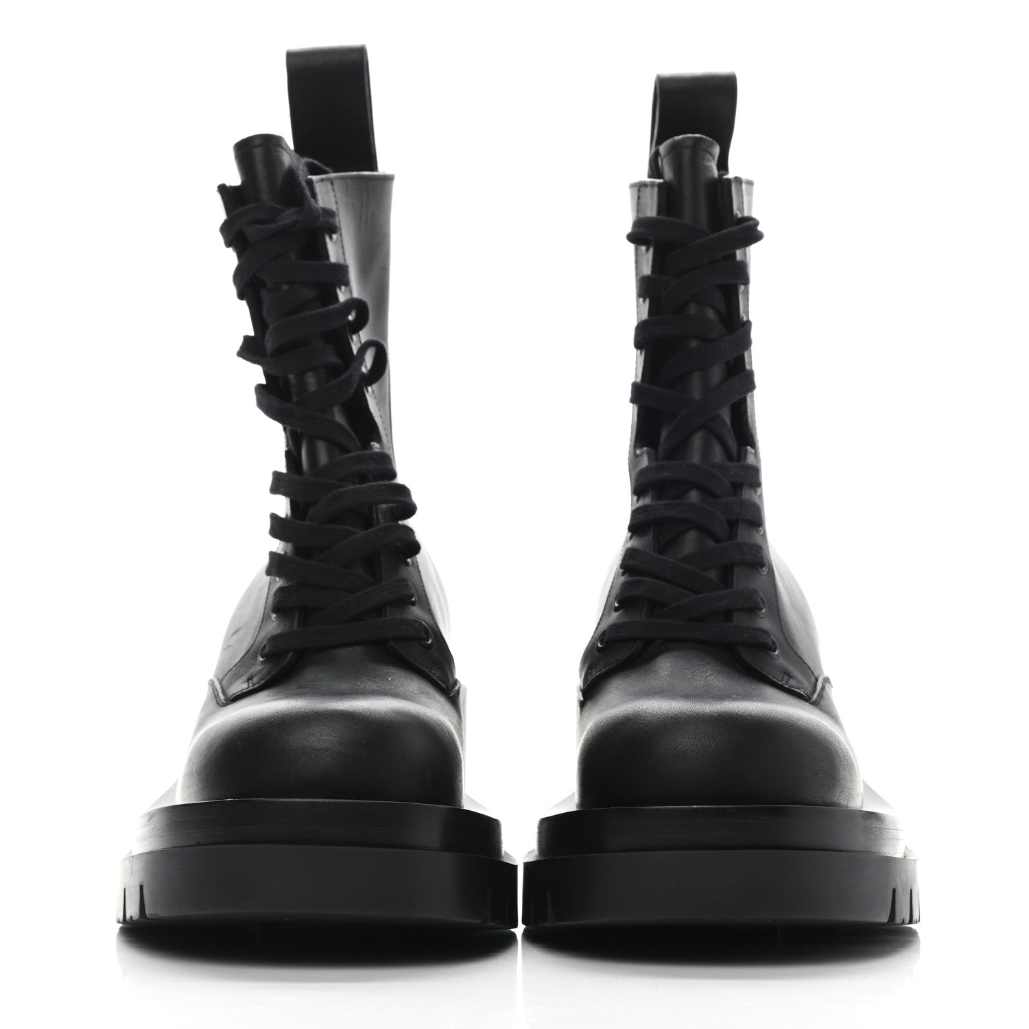 Bottega Veneta Calfskin The Lug Lace Up 30/70mm Ankle Boots 36 Black 2 of 8