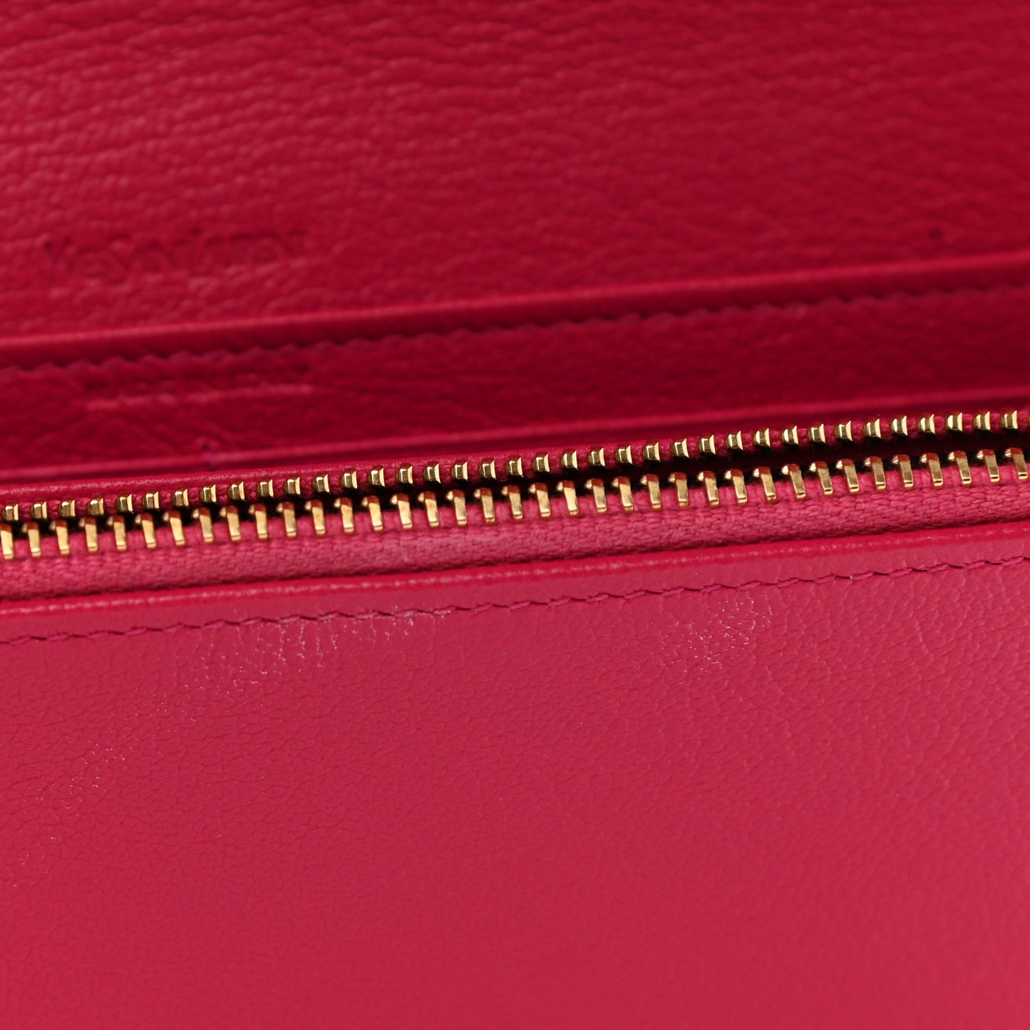 Goatskin Belle De Jour Flap Wallet Fuchsia
