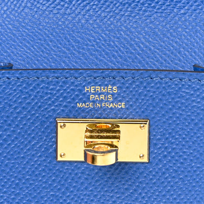 Hermes Epsom Kelly Pocket Compact Wallet Bleu Royal 6 of 8