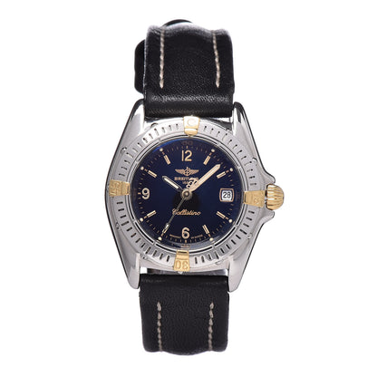 Breitling Stainless Steel 18K Yellow Gold Calfskin 28mm Callistino Quartz Watch Black B52045.1 1 of 11