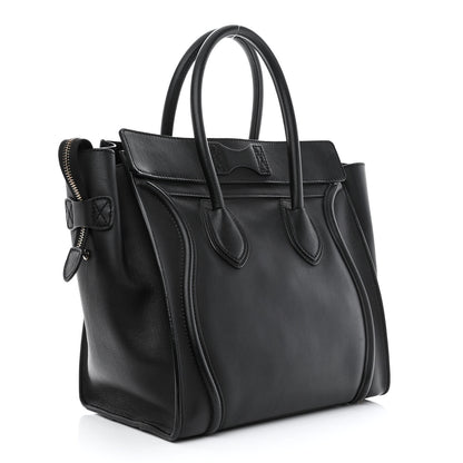 Celine Smooth Calfskin Mini Luggage Black 3 of 8