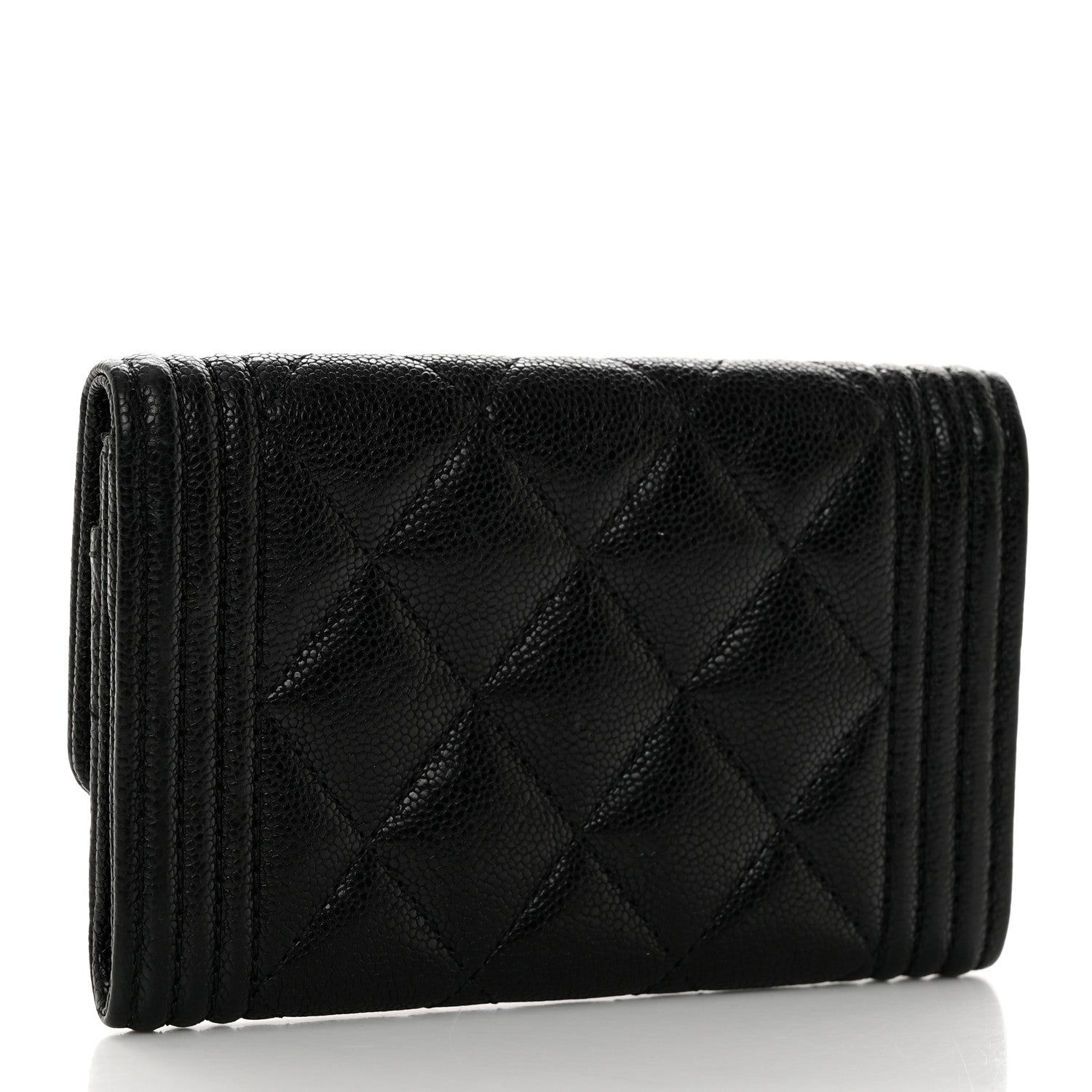 Chanel Caviar Quilted Boy Flap Card Holder Black 3 of 8