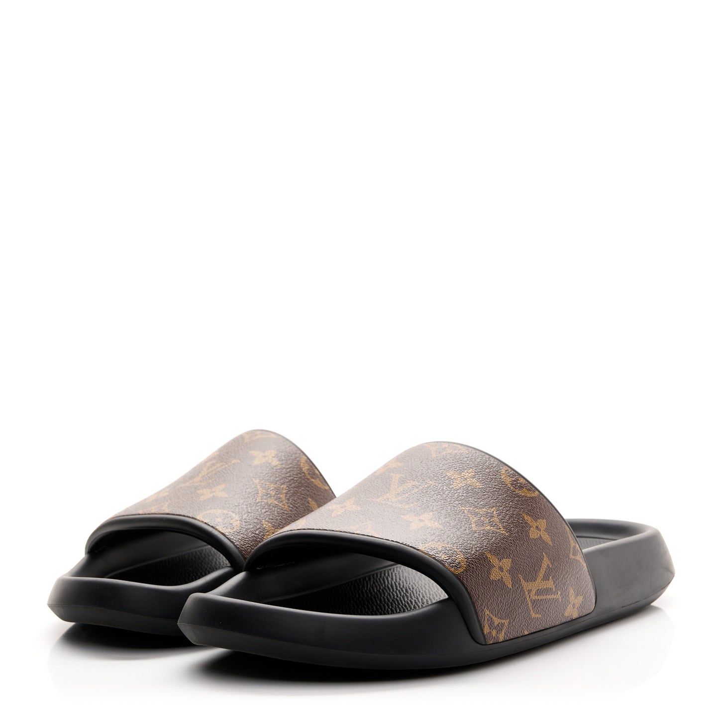 Rubber Monogram Mens Waterfront Mules 8 Macassar