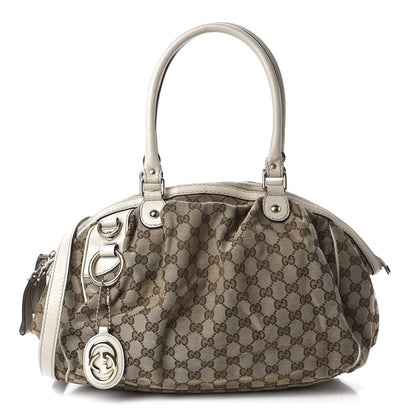 Gucci Monogram Medium Sukey Boston Off White 1 of 14