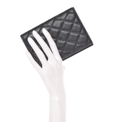 Chanel Iridescent Caviar Quilted Passport Holder Black 2 of 9