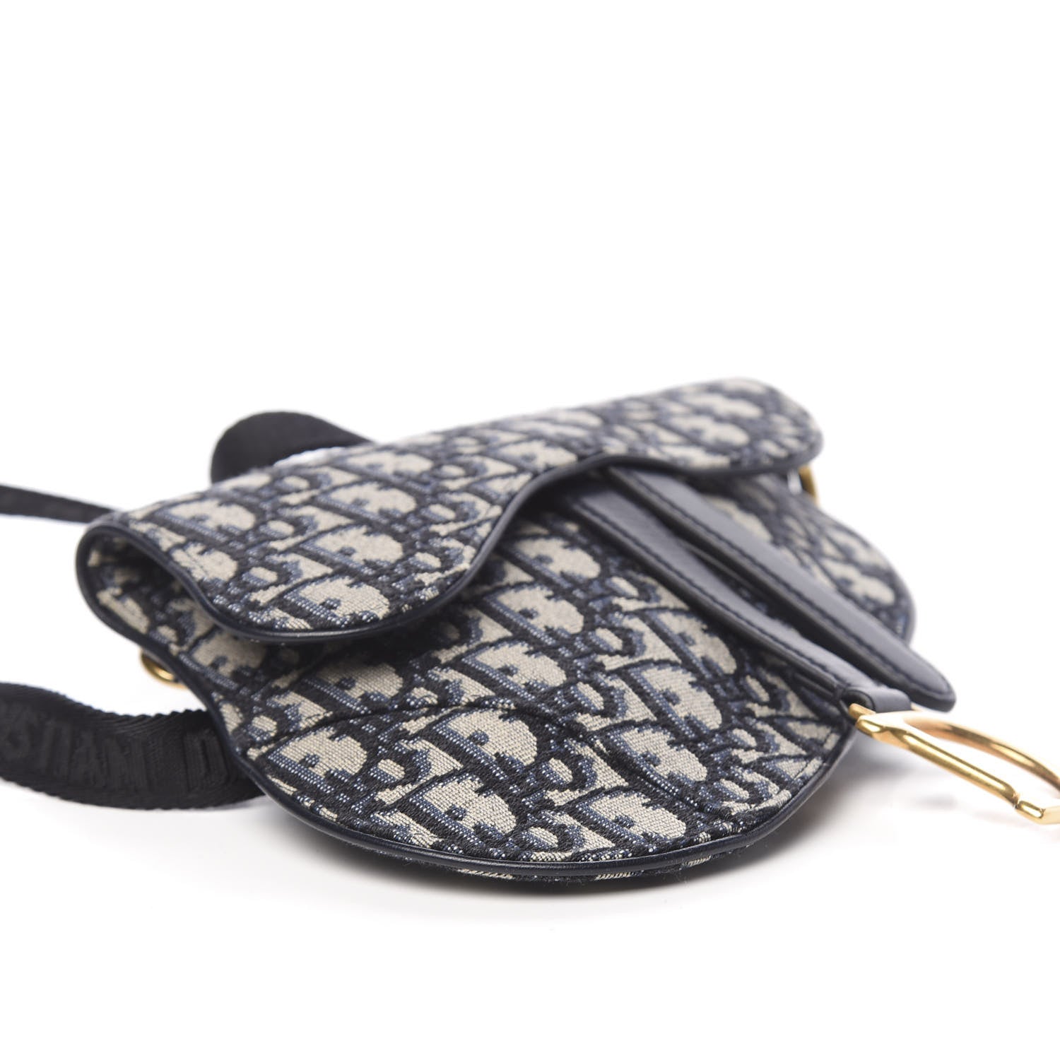 Christian Dior Oblique Saddle Belt Bag Blue 7 of 9