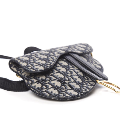 Christian Dior Oblique Saddle Belt Bag Blue 7 of 9