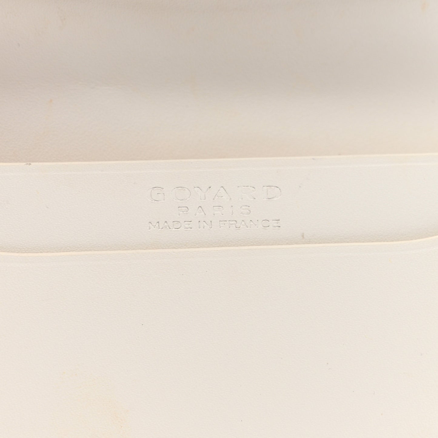 Goyardine Business Card Holder White