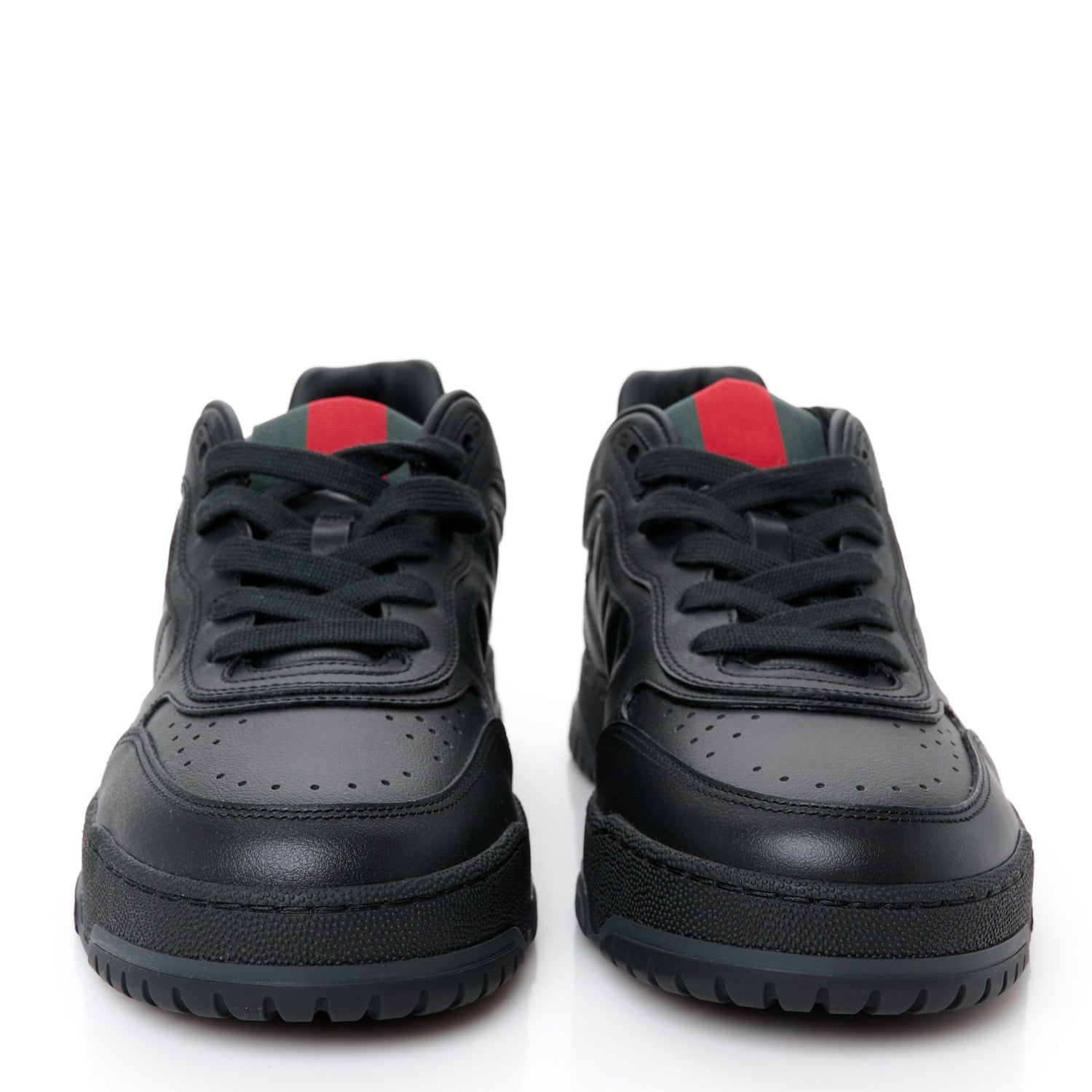 Gucci Sparrow Calfskin Mens Re-Web Sneakers 8.5 Black 3 of 10