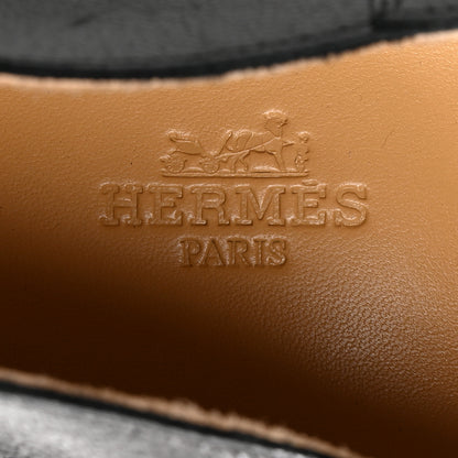 Hermes Goatskin Mens Tenor Mocassin Loafers 43 Black 8 of 11