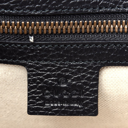 Gucci Pebbled Calfskin Logo Messenger Bag Black 6 of 9