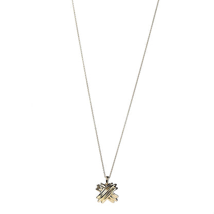 Tiffany 18K Yellow Gold Large Signature X Pendant Necklace 1 of 7
