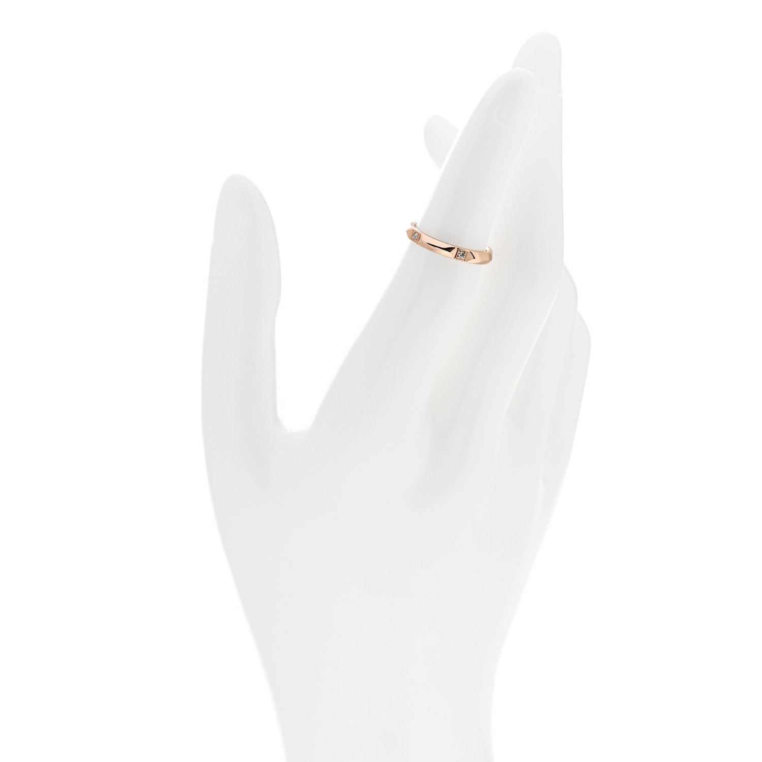 Tiffany 18K Rose Gold Diamond 2.5mm Tiffany True Ring 48 4.5 2 of 5