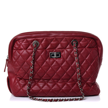 Chanel Aged Calfskin Quilted Large Reissue Camera Case Red 1 of 4