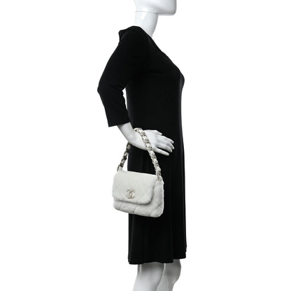 Chanel Shearling Lambskin Crystal Strass Flap White 2 of 11