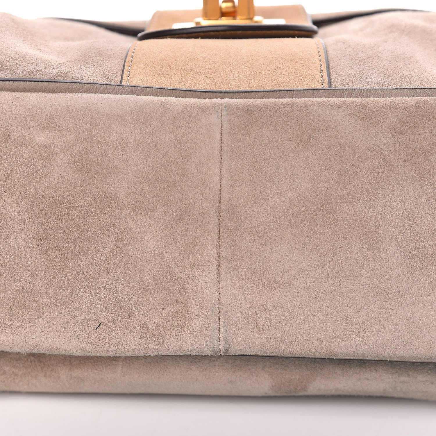 Chloe Suede Calfskin Small Lexa Shoulder Bag Motty Grey 20 of 21
