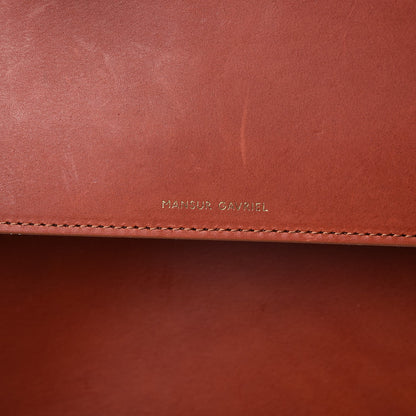 Mansur Gavriel Vegetable Tanned Calfskin Small Shopping Bag Brandy Avion 7 of 14