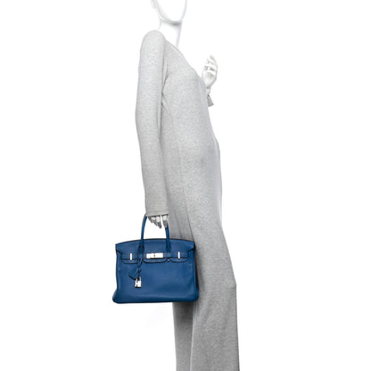 Hermes Taurillon Clemence Birkin 30 Mykonos 2 of 13