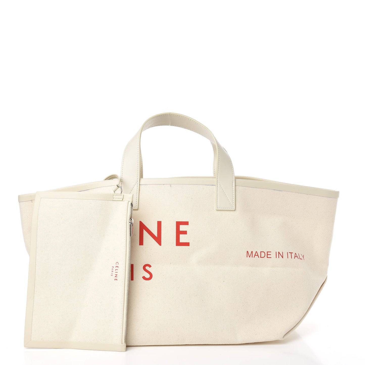 Textile Small Made In Tote Natural Red