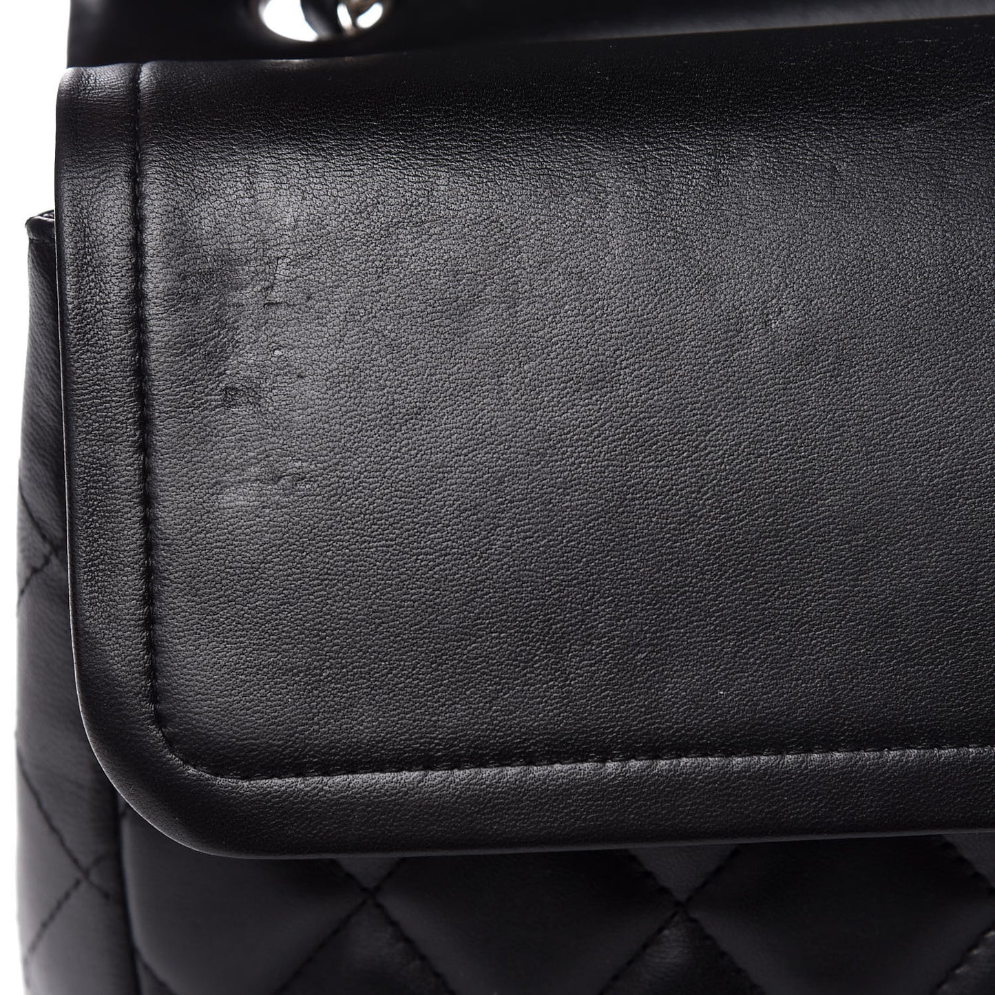 Lambskin Quilted Jumbo Double Flap Black