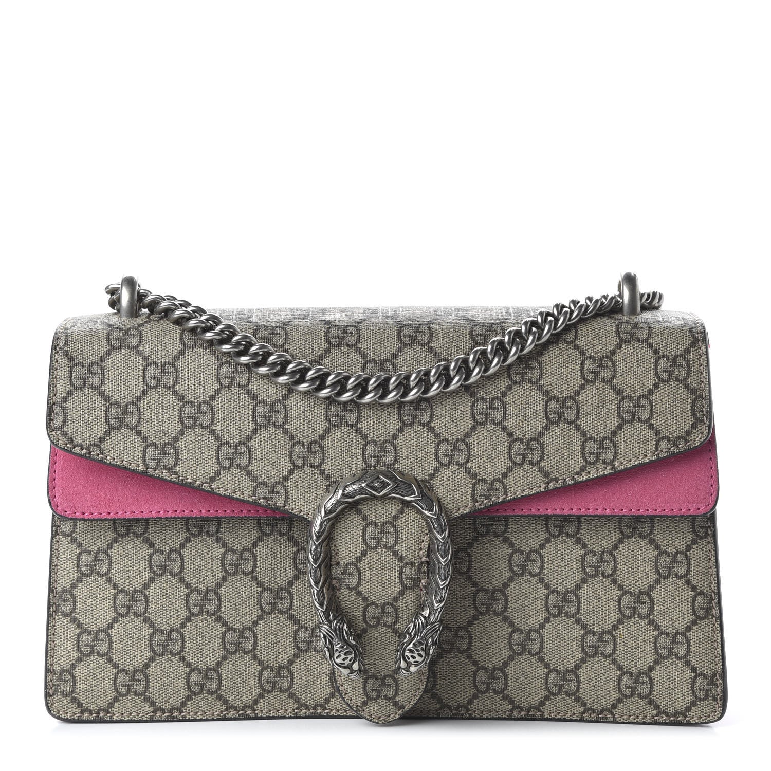 Gucci GG Supreme Monogram Small Dionysus Shoulder Bag Pink 1 of 11
