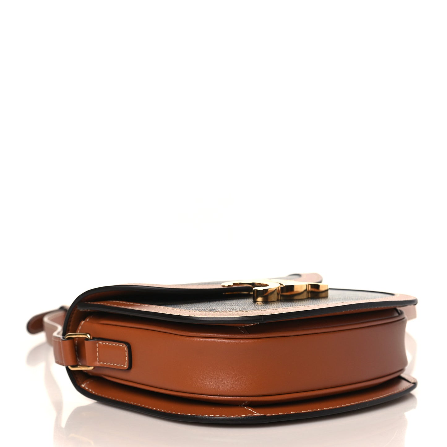 Canvas Calfskin Triomphe Teen Besace Tan