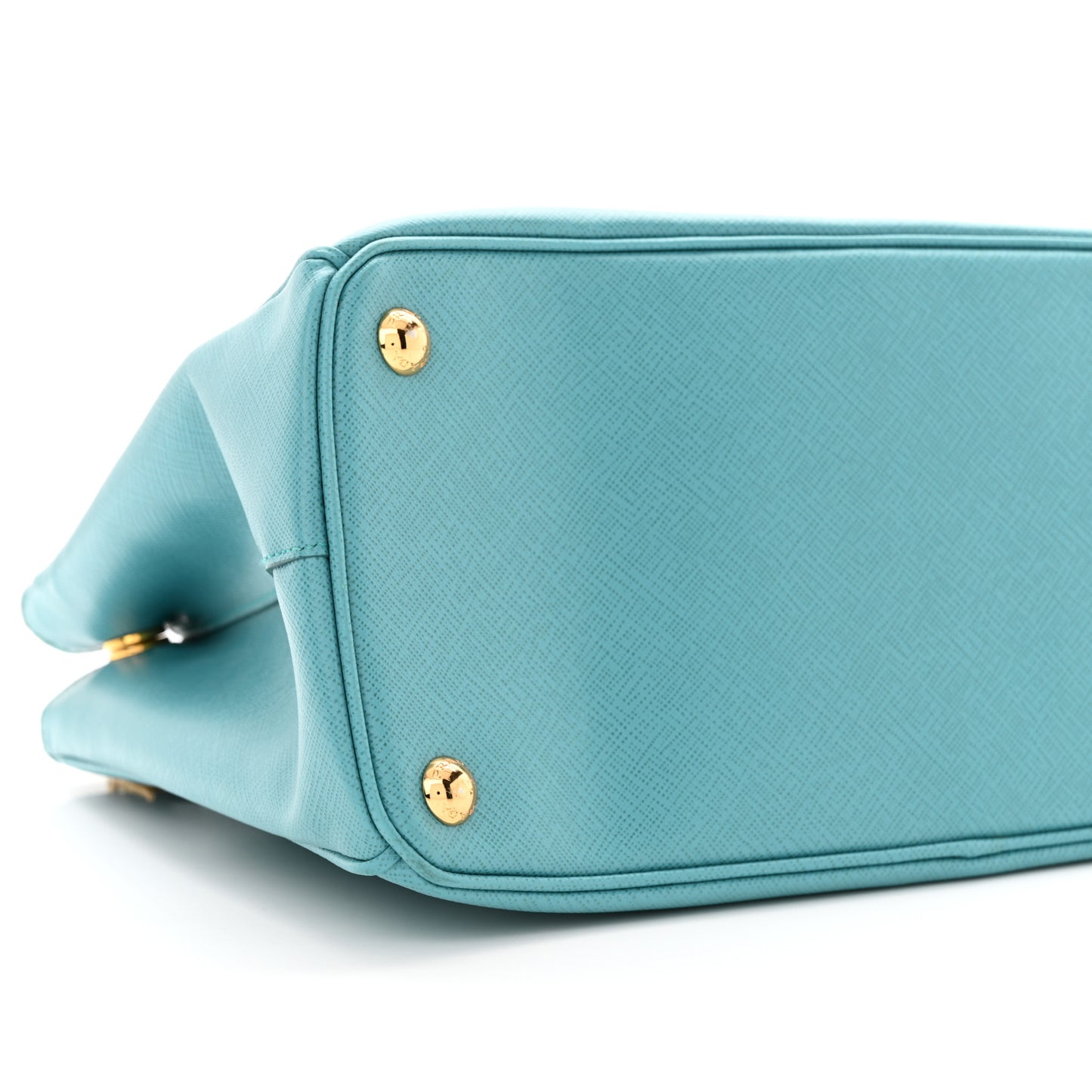 Saffiano Lux Galleria Small Double Zip Tote Turchese