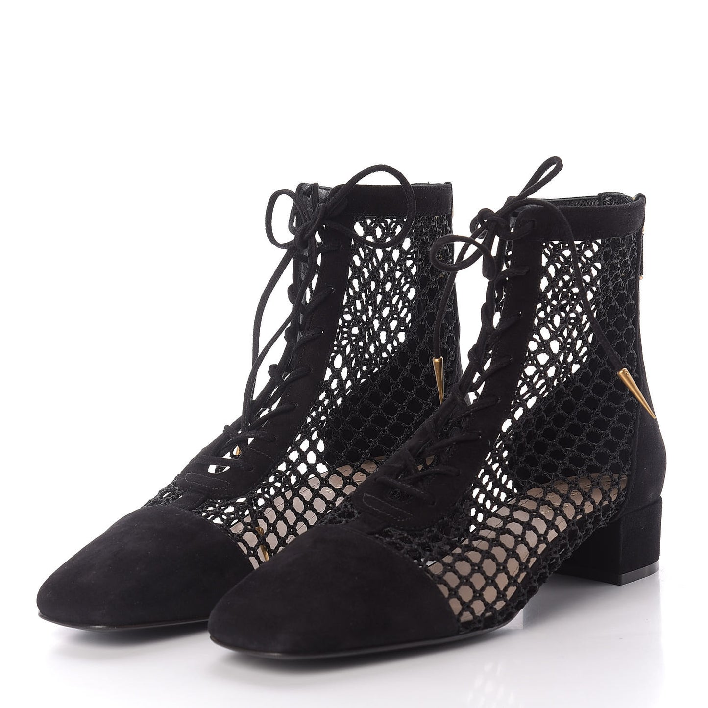 Suede Resille Naughtily-D 30mm Ankle Boots 39 Black