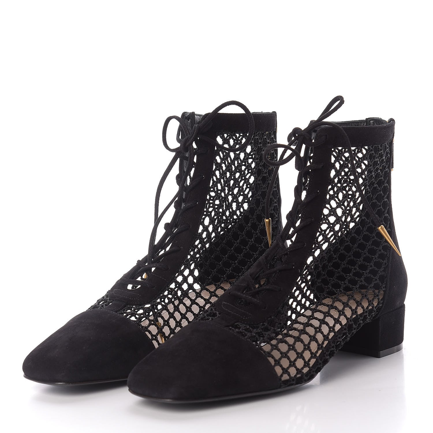Christian Dior Suede Resille Naughtily-D 30mm Ankle Boots 39 Black 3 of 11