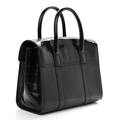 Mulberry Crocodile Embossed Calfskin Bayswater Black 3 of 11