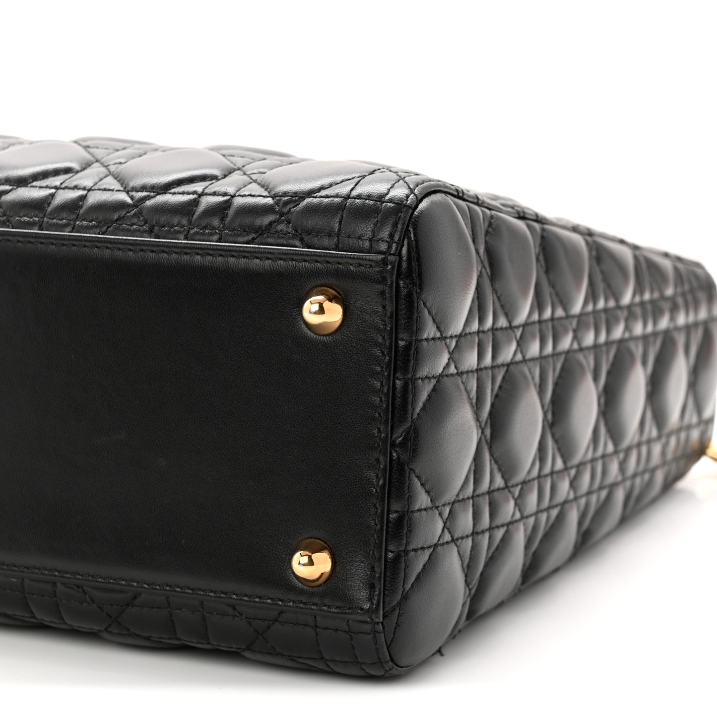 Lambskin Cannage Large Lady Dior Black