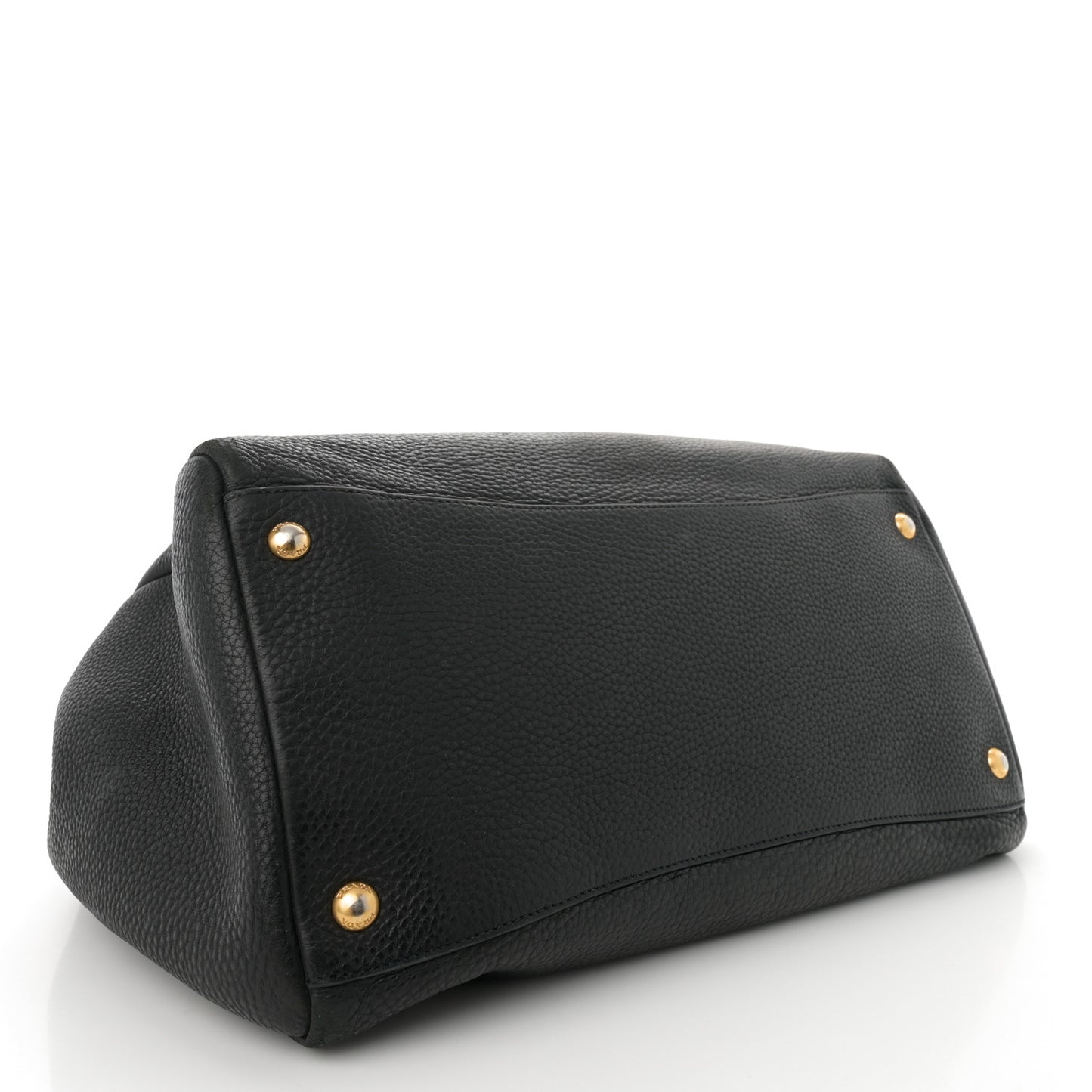 Vitello Daino Shopping Satchel Black